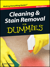 Cleaning and Stain Removal For Dummies<sup>®</sup> (eBook)